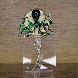 Incredible Octopus Squid Cuttlefish Retractable ID Badge Reel Alligator Clip